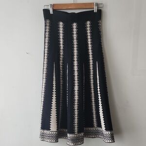Elegant Black and White A-Line Skirt. New Without Tag